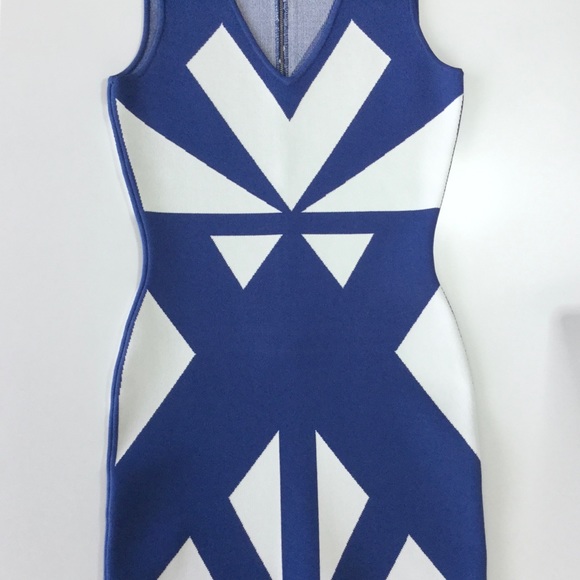 HOT bandage dress, illusion bodycon mini BCBGMaxAzaria - Picture 4 of 5